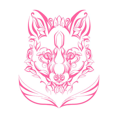 Fine Carving Decals Animal Fox Predator Flowers Patterns Characters Multi Color Selection