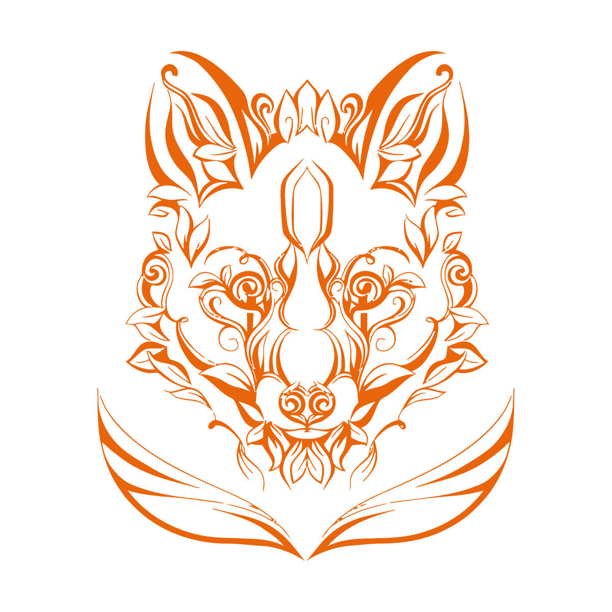 Fine Carving Decals Animal Fox Predator Flowers Patterns Characters Multi Color Selection