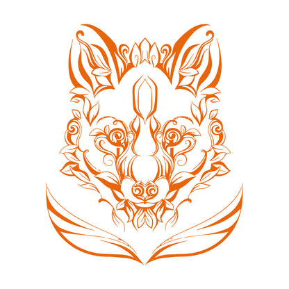 Fine Carving Decals Animal Fox Predator Flowers Patterns Characters Multi Color Selection