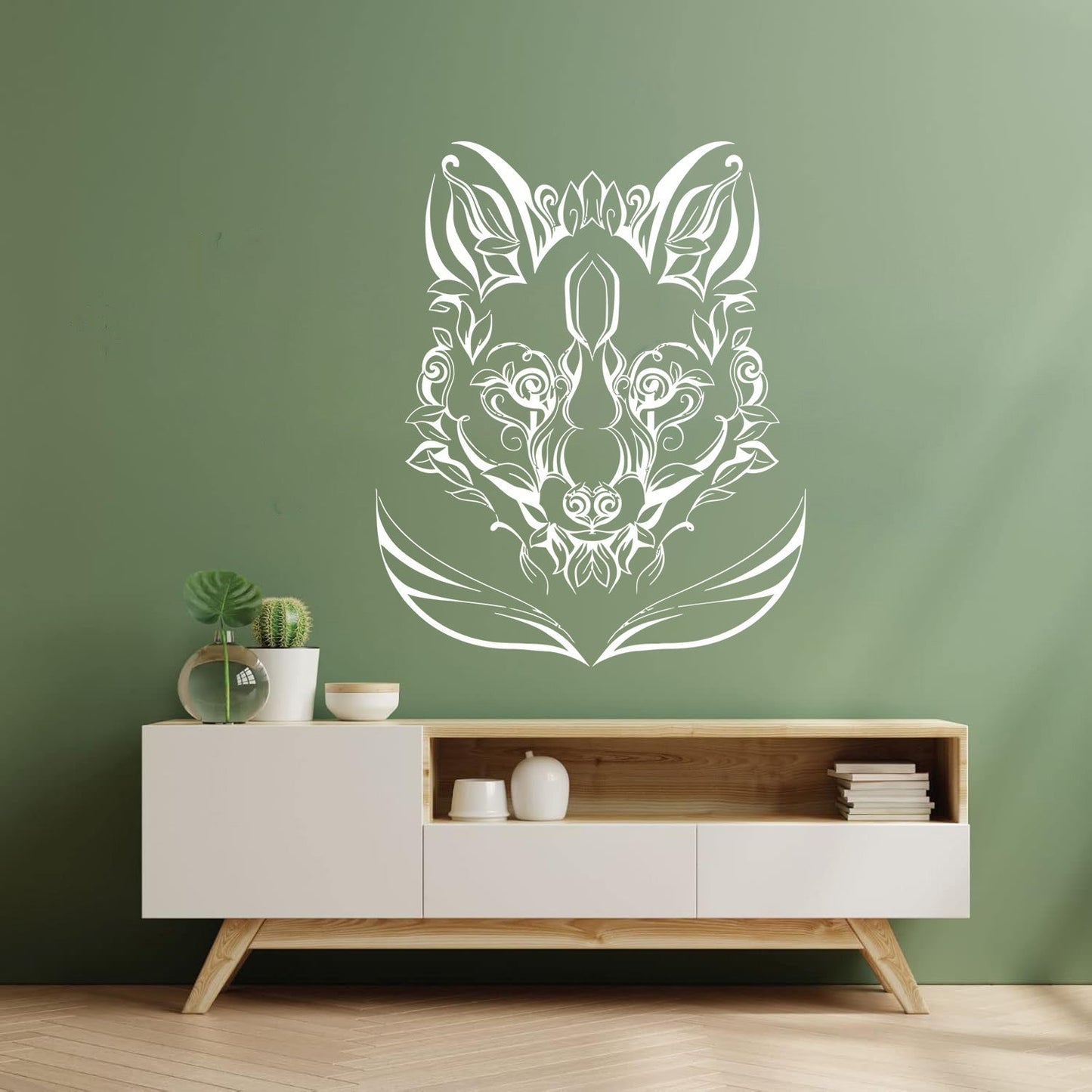 Fine Carving Decals Animal Fox Predator Flowers Patterns Characters Multi Color Selection