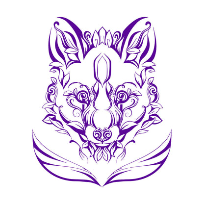 Fine Carving Decals Animal Fox Predator Flowers Patterns Characters Multi Color Selection
