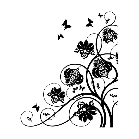 Beautiful Flowers Perfect Engraving Stickers Easy Installation