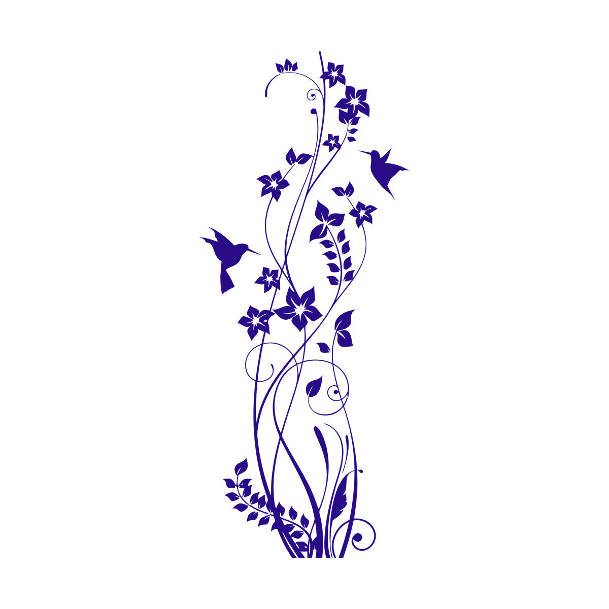 Wall Decals Pvc Beautiful Home Ation Flower Birds Patterns Multiple Size Options