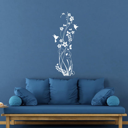Wall Decals Pvc Beautiful Home Ation Flower Birds Patterns Multiple Size Options