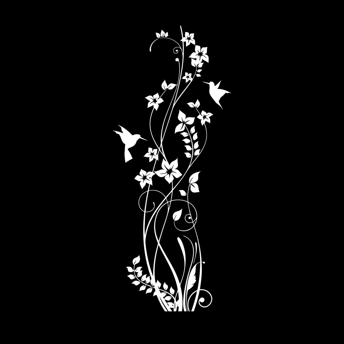 Wall Decals Pvc Beautiful Home Ation Flower Birds Patterns Multiple Size Options