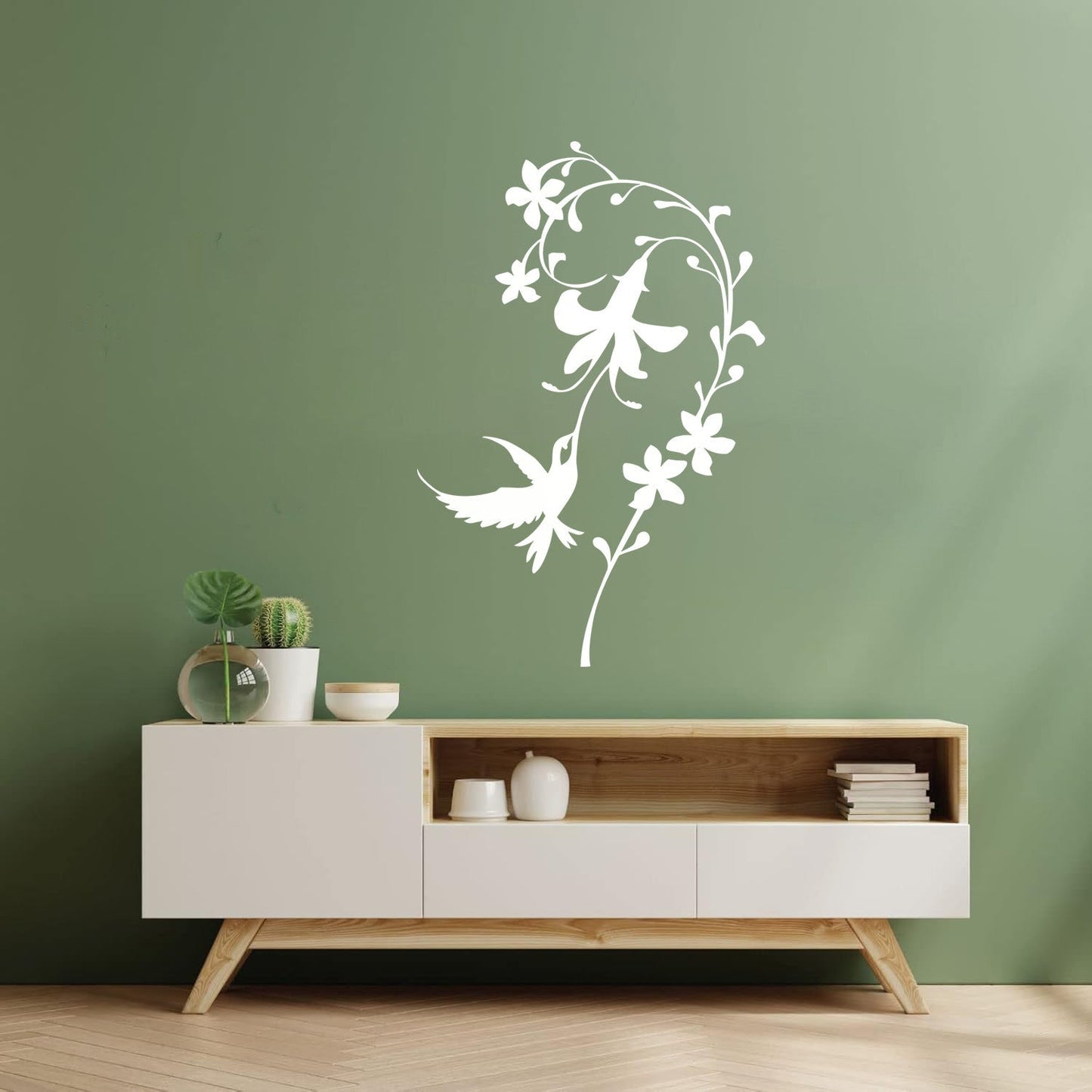 Vinyl Wall Stickers Bird Flower Beautiful Home Personalized Customization