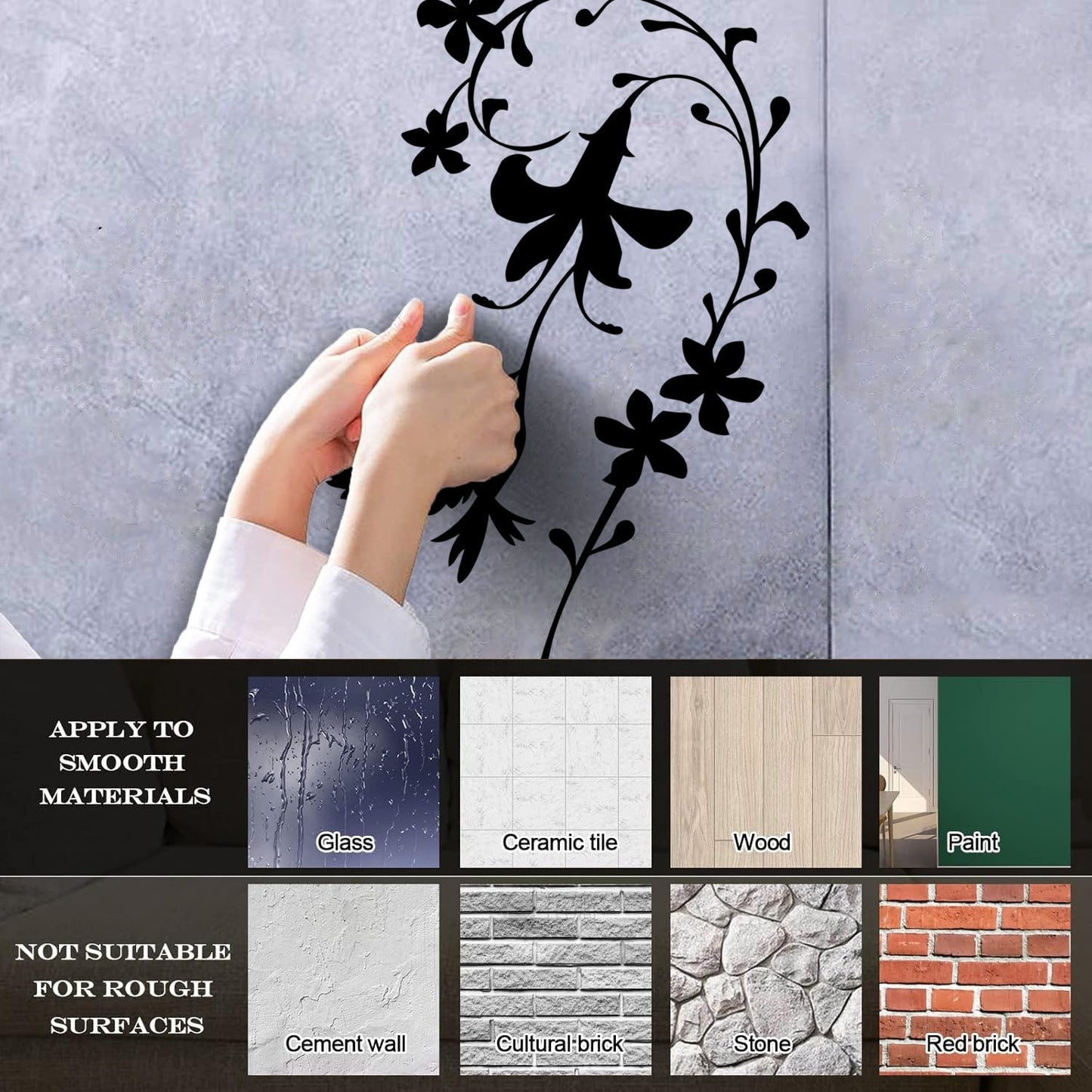 Vinyl Wall Stickers Bird Flower Beautiful Home Personalized Customization