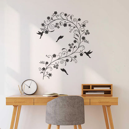 Wall Decals Branch Flowers Birds Ation Can Modify And Add Information