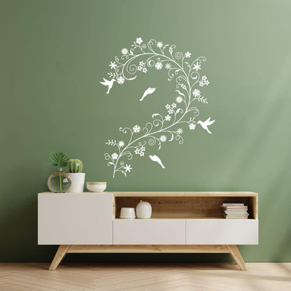 Wall Decals Branch Flowers Birds Ation Can Modify And Add Information