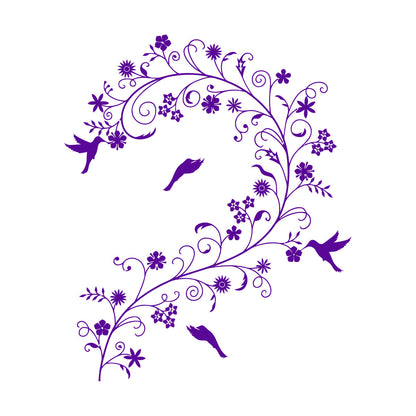 Wall Decals Branch Flowers Birds Ation Can Modify And Add Information