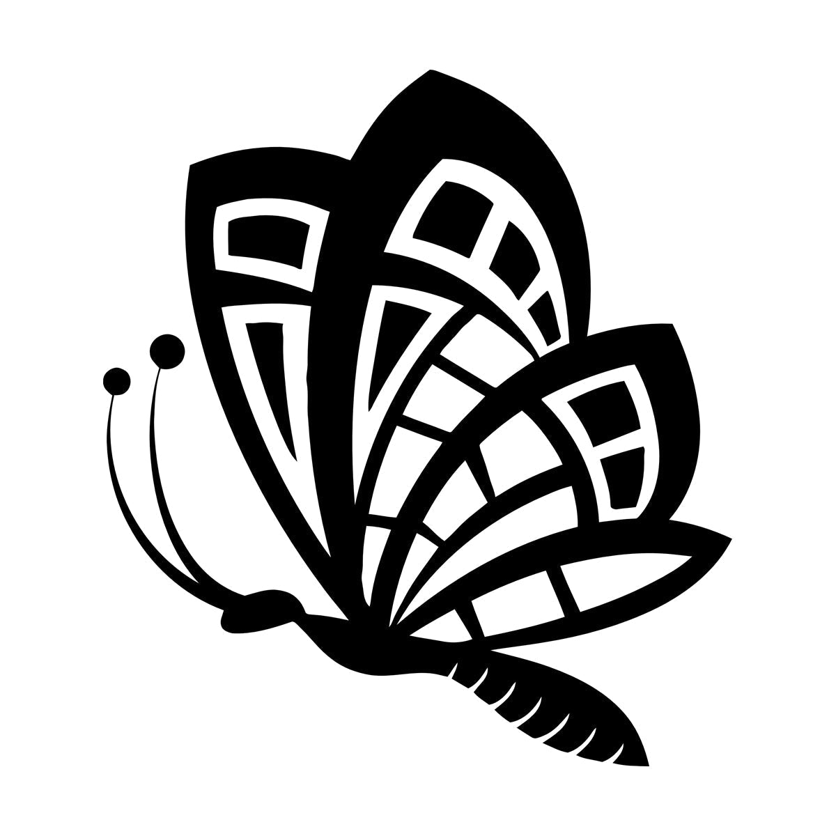 Butterfly Animals Insects Flower Patterns Wings Flying Vinyl Wall Decals Art Decoration