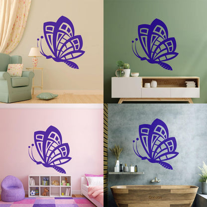 Butterfly Animals Insects Flower Patterns Wings Flying Vinyl Wall Decals Art Decoration