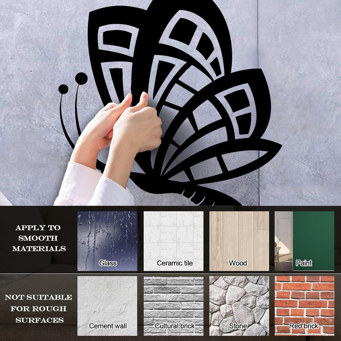 Butterfly Animals Insects Flower Patterns Wings Flying Vinyl Wall Decals Art Decoration