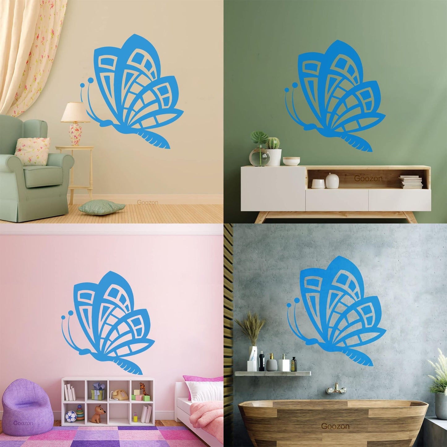 Butterfly Animals Insects Flower Patterns Wings Flying Vinyl Wall Decals Art Decoration