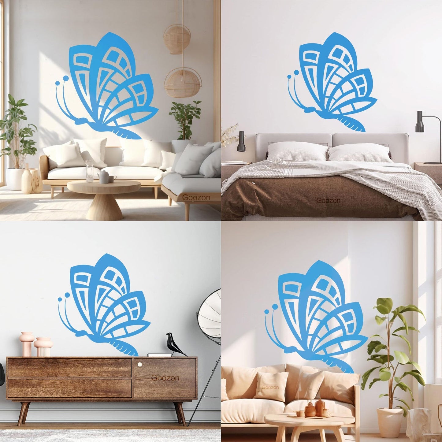 Butterfly Animals Insects Flower Patterns Wings Flying Vinyl Wall Decals Art Decoration