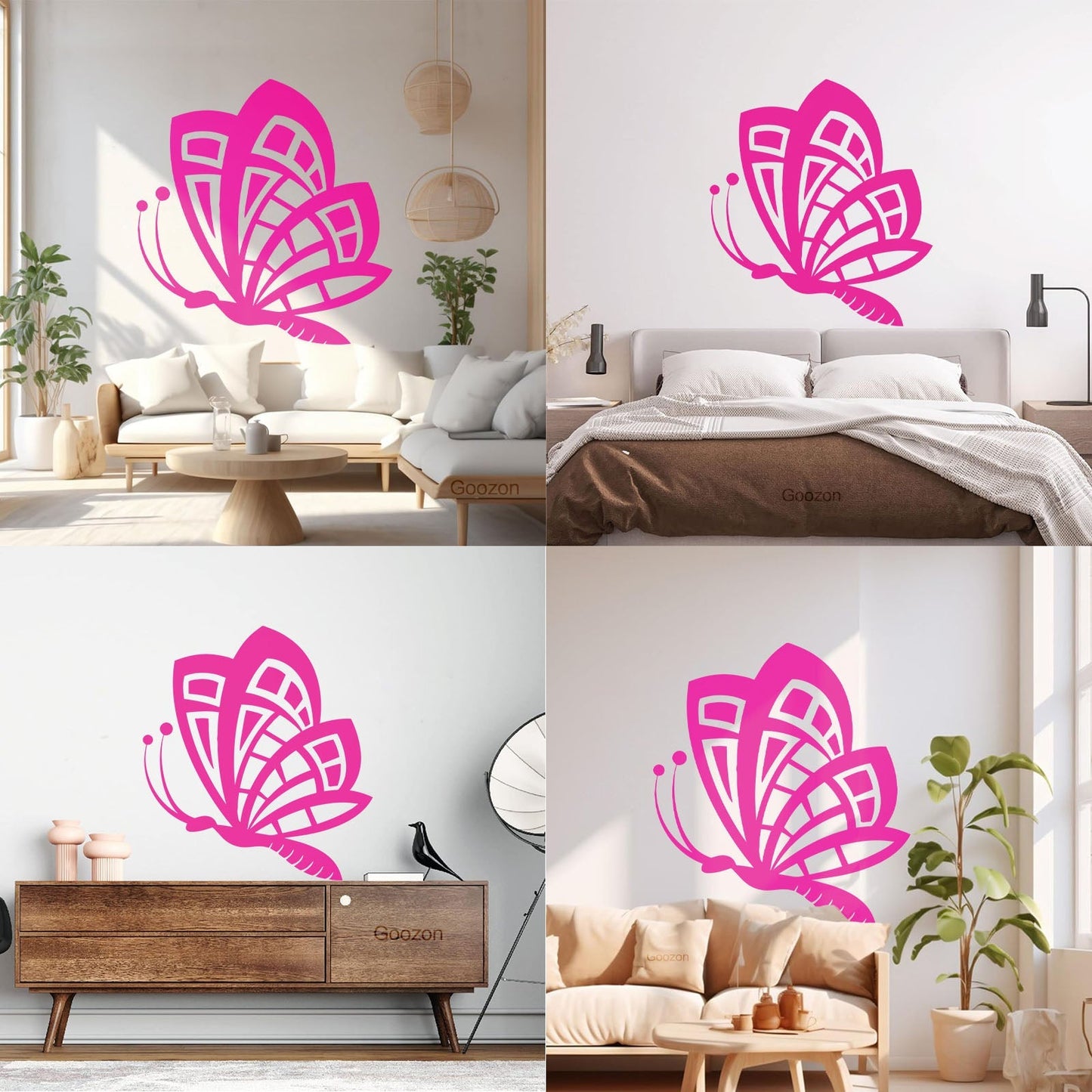 Butterfly Animals Insects Flower Patterns Wings Flying Vinyl Wall Decals Art Decoration