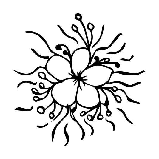 Wall Stickers Paster Paper Flower Plant Pattern Beautiful Window Decals