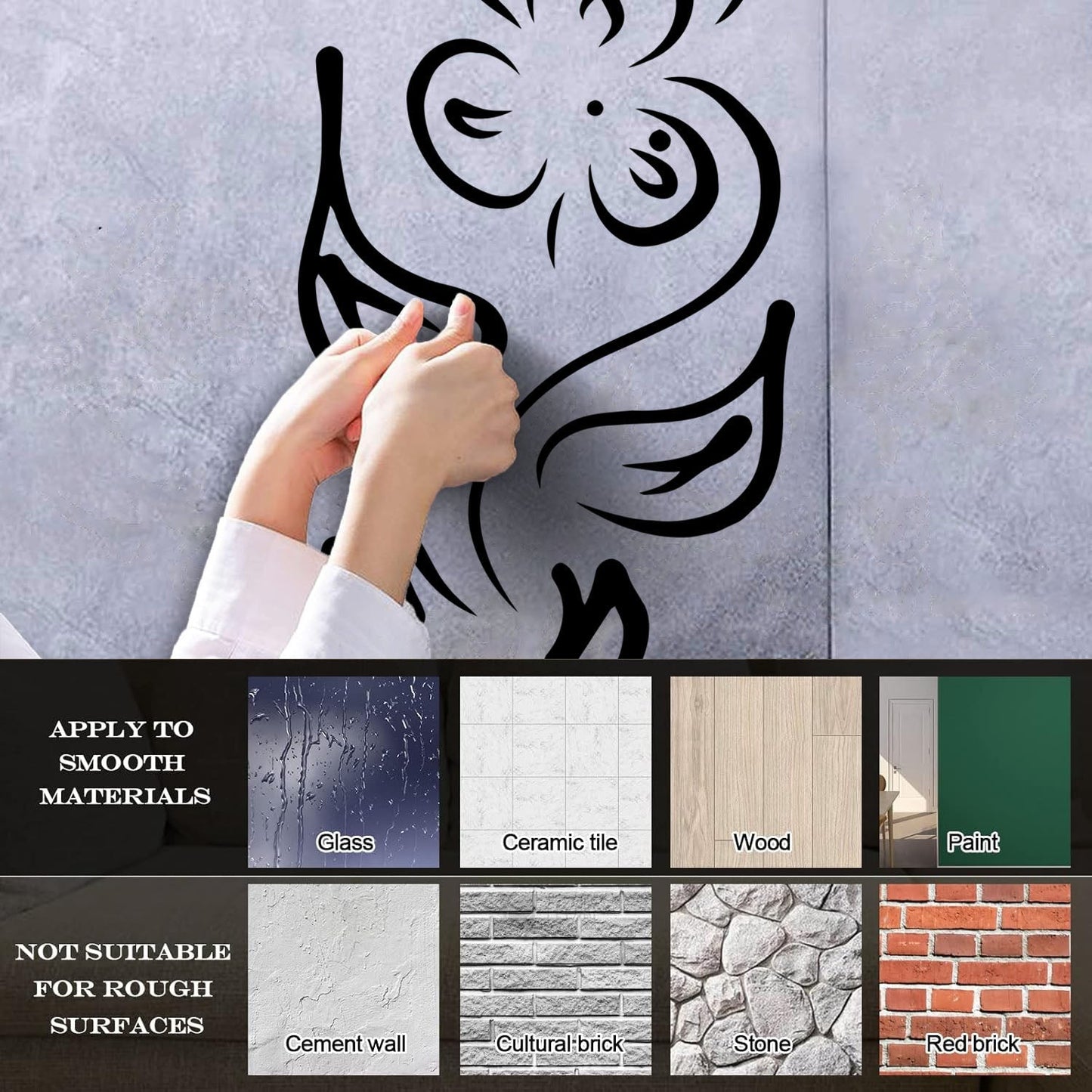 Wall Vinyl Sticker Decor Flower Plant Pattern Ornament Grass Glass Stickers