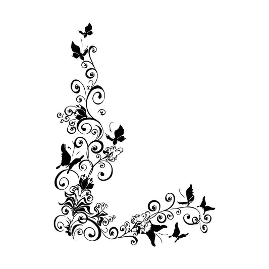 Flowers Patterns Butterfly Home Ation Wall Stickers Tattoo Culture