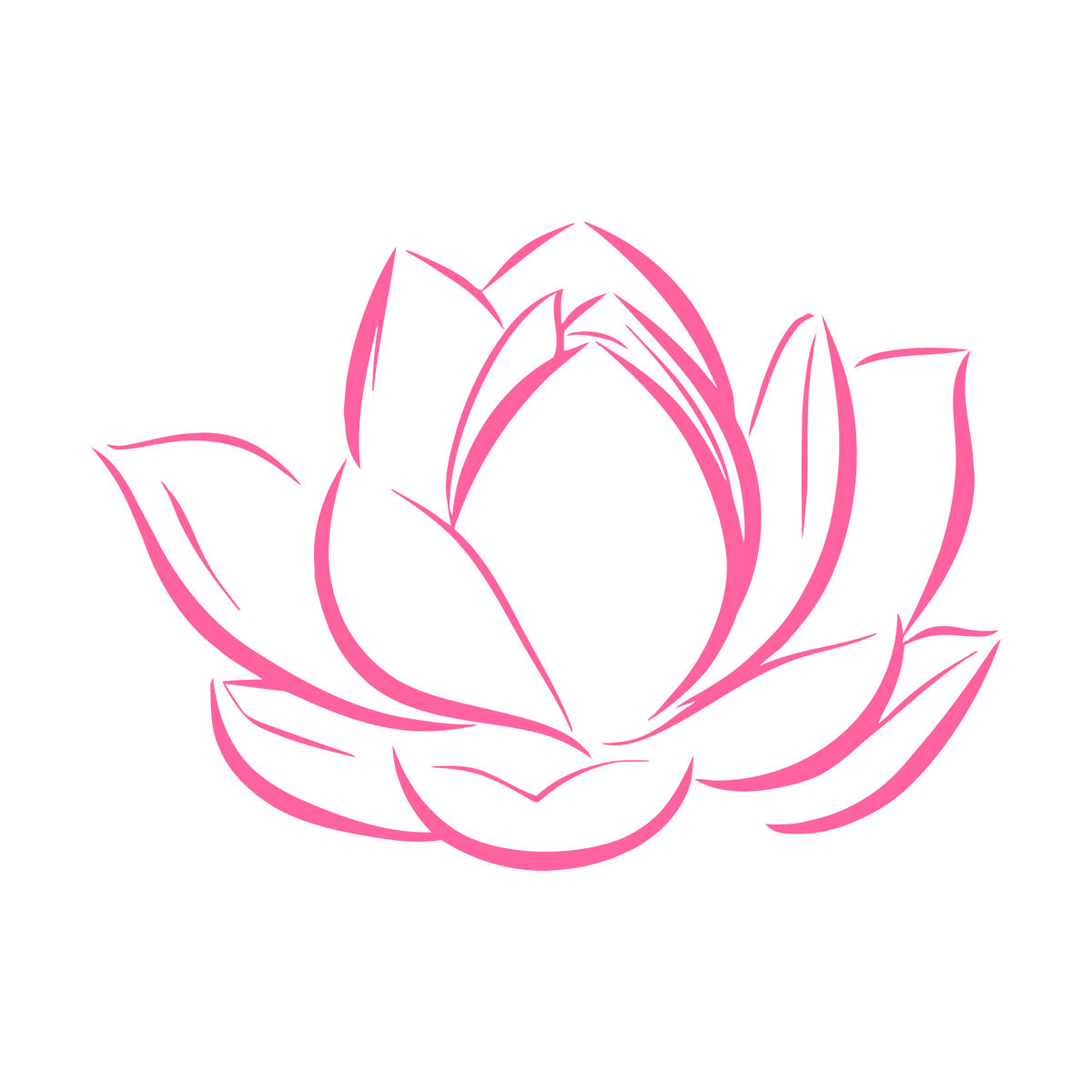 Lettering Stickers Lotus Flower Bud Petals Plant Easy Installation