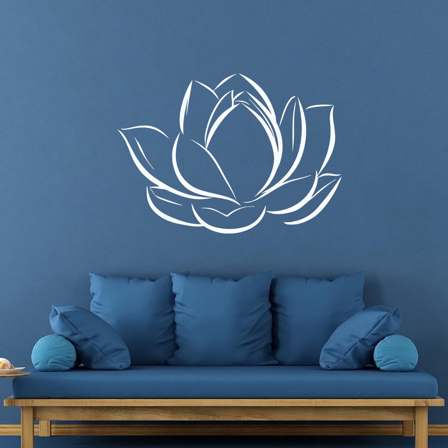 Lettering Stickers Lotus Flower Bud Petals Plant Easy Installation