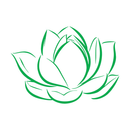Lettering Stickers Lotus Flower Bud Petals Plant Easy Installation