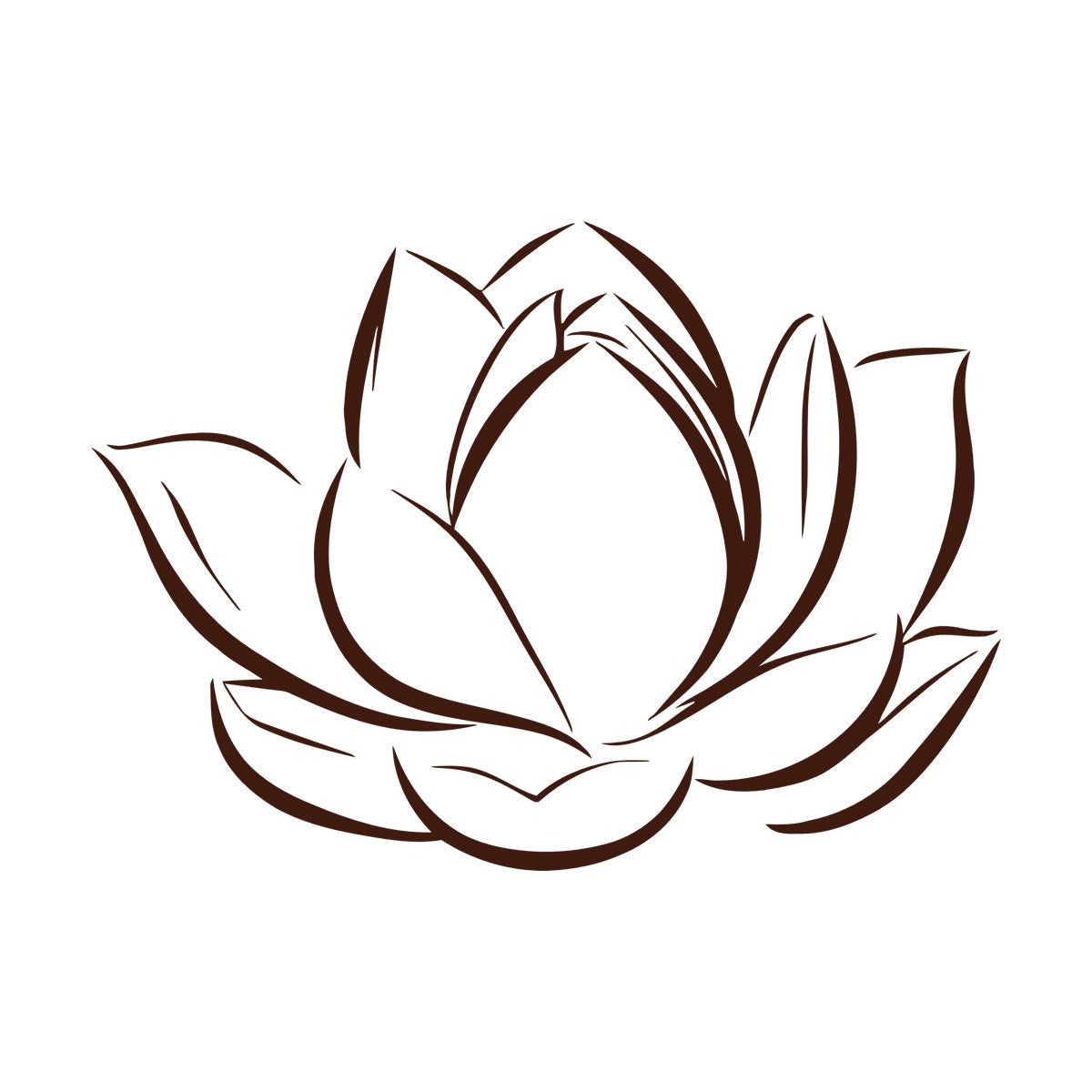 Lettering Stickers Lotus Flower Bud Petals Plant Easy Installation