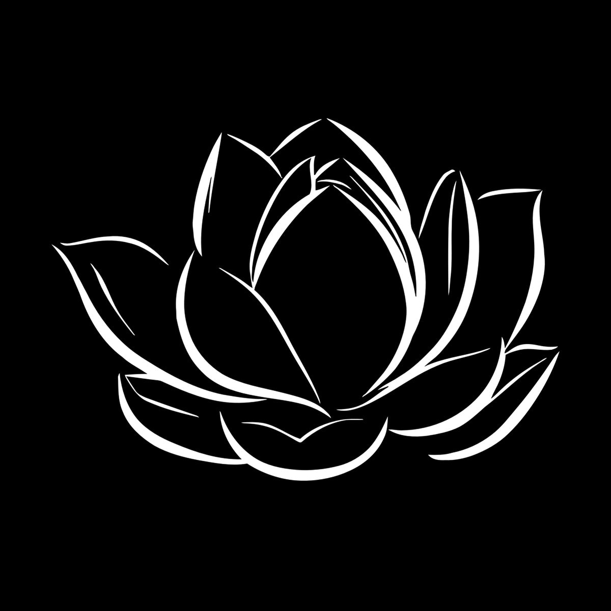 Lettering Stickers Lotus Flower Bud Petals Plant Easy Installation