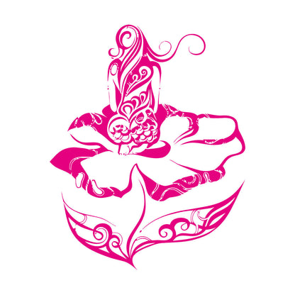 Wall Decals Paster Paper Naked Girl Natural Beautiful Appeal Woman Flower Art Mural Painting