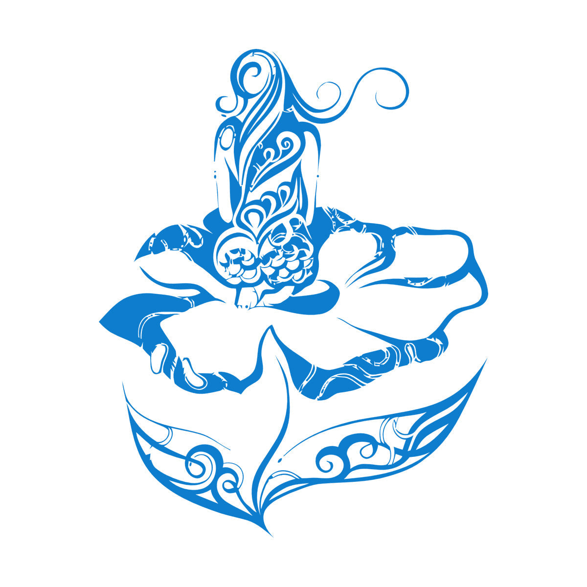 Wall Decals Paster Paper Naked Girl Natural Beautiful Appeal Woman Flower Art Mural Painting