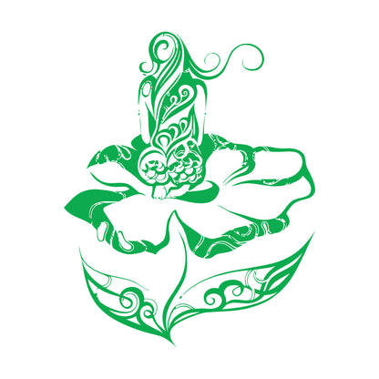 Wall Decals Paster Paper Naked Girl Natural Beautiful Appeal Woman Flower Art Mural Painting