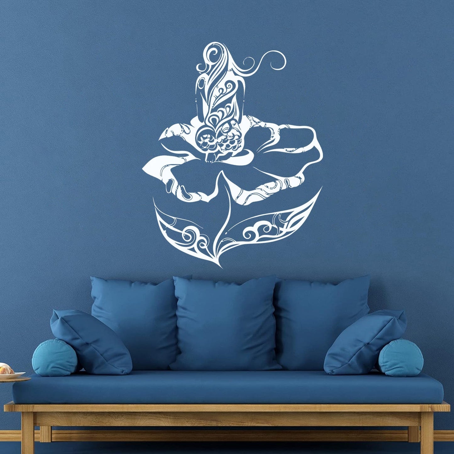 Wall Decals Paster Paper Naked Girl Natural Beautiful Appeal Woman Flower Art Mural Painting