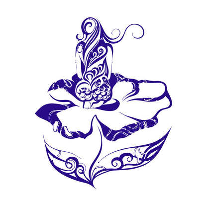 Wall Decals Paster Paper Naked Girl Natural Beautiful Appeal Woman Flower Art Mural Painting