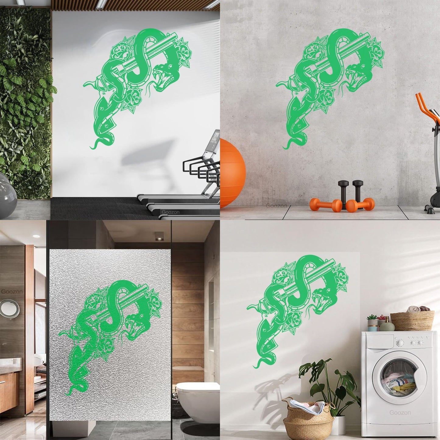 Pistol Snake Gun Weapon Flower Animal Engraving Decals Personalized Customization