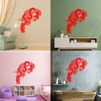 Pistol Snake Gun Weapon Flower Animal Engraving Decals Personalized Customization