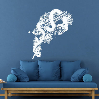 Pistol Snake Gun Weapon Flower Animal Engraving Decals Personalized Customization