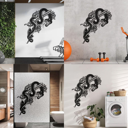 Pistol Snake Gun Weapon Flower Animal Engraving Decals Personalized Customization