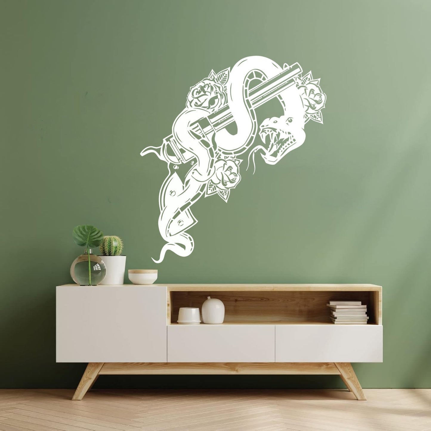 Pistol Snake Gun Weapon Flower Animal Engraving Decals Personalized Customization