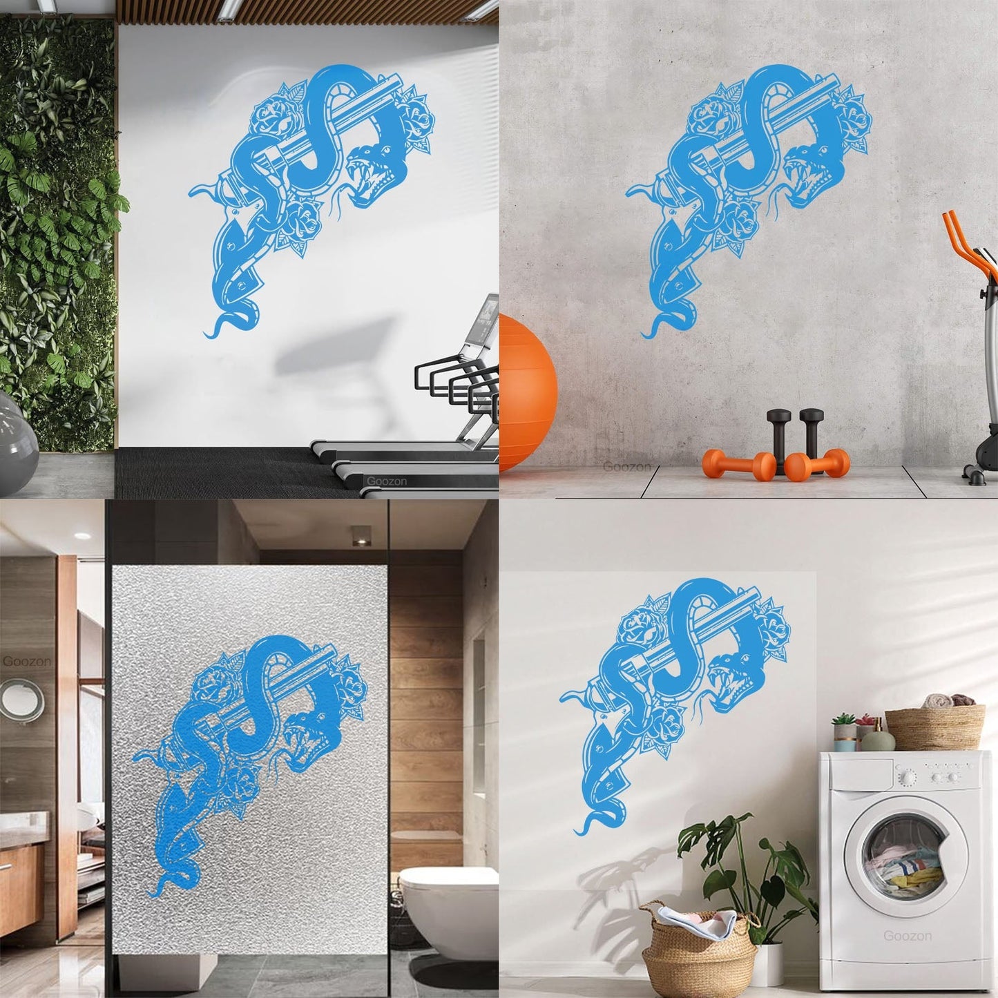 Pistol Snake Gun Weapon Flower Animal Engraving Decals Personalized Customization