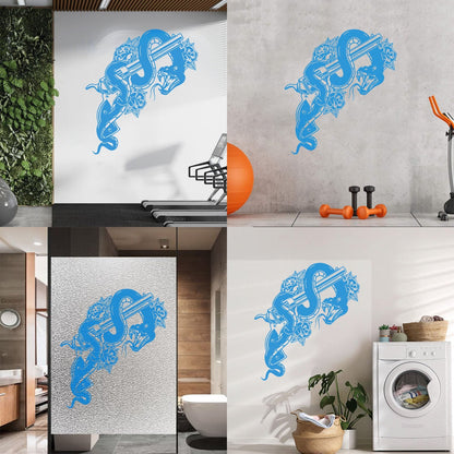 Pistol Snake Gun Weapon Flower Animal Engraving Decals Personalized Customization