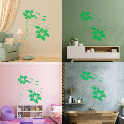 Wall Stickers Paster Paper Appeal Girl Flower Beautiful Face Art Decoration