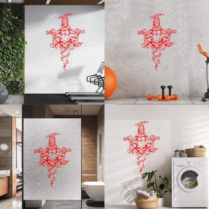 Wall Stickers Skull Skeleton Sword Poison Ivy Flower Monster Window Decals