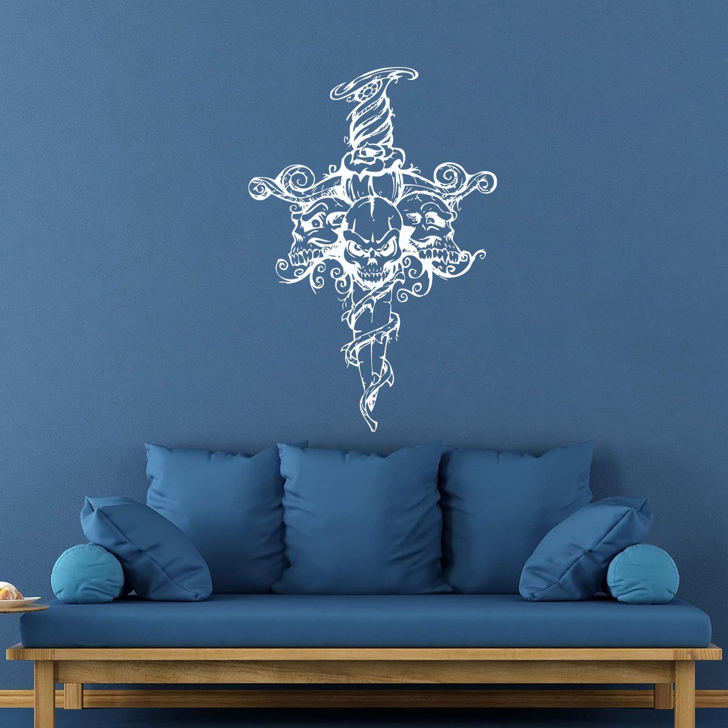 Wall Stickers Skull Skeleton Sword Poison Ivy Flower Monster Window Decals