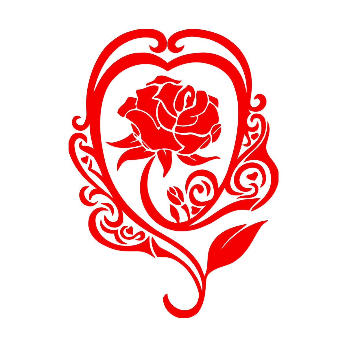 Lettering Stickers Cool Rose Flower Romantic Love Do Not Damage The Wall Surface