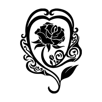 Lettering Stickers Cool Rose Flower Romantic Love Do Not Damage The Wall Surface