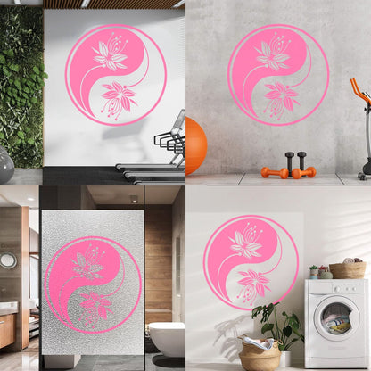 Yin Yang Flower Buddha Meditation Vinyl Art Sticker Car Body Decoration