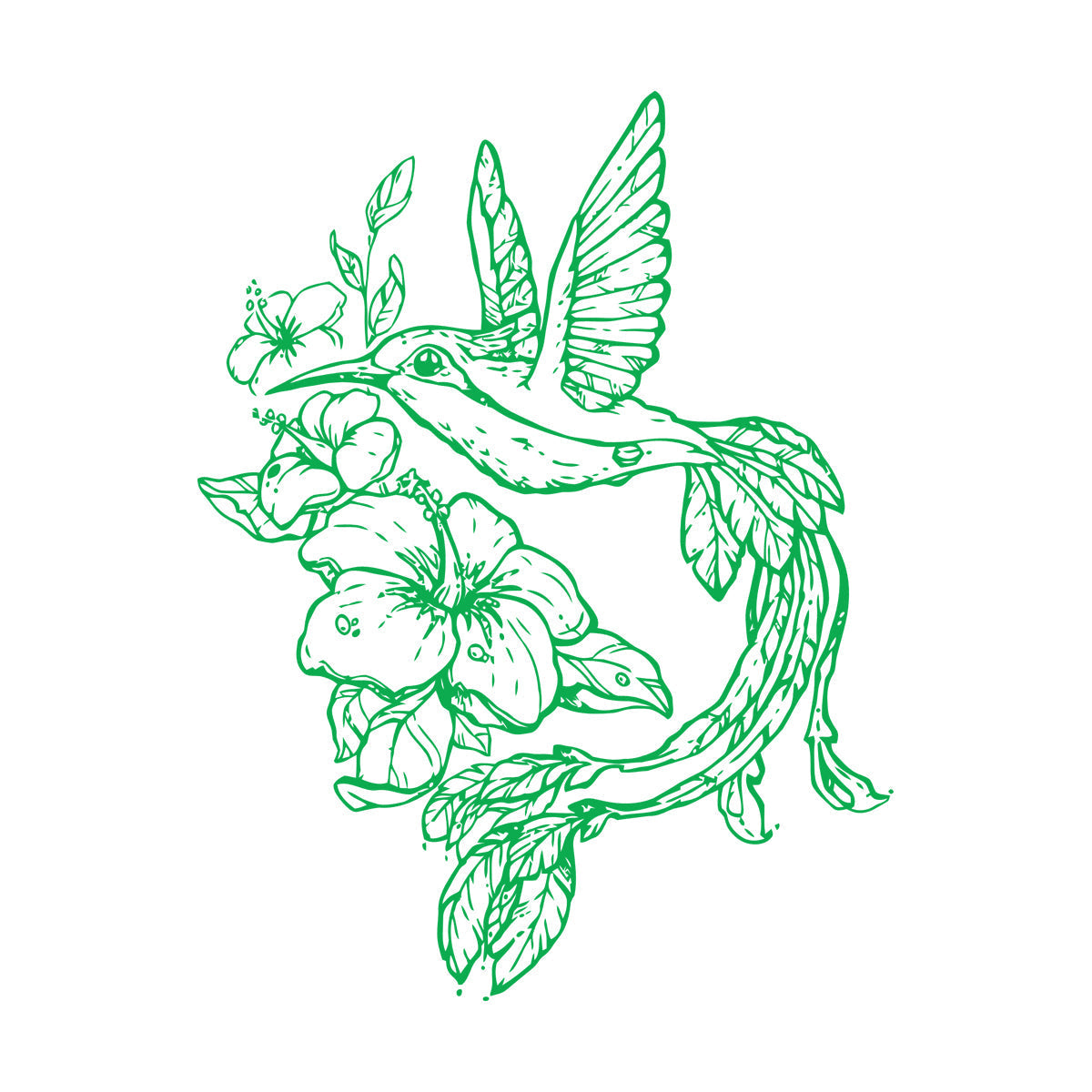 Lettering Decals Beautiful Little Bird Colibri Miraculous Flowers Glass Stickers