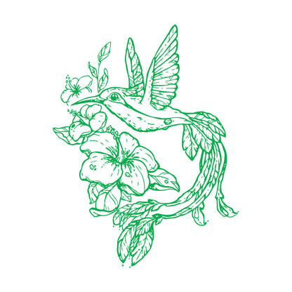 Lettering Decals Beautiful Little Bird Colibri Miraculous Flowers Glass Stickers