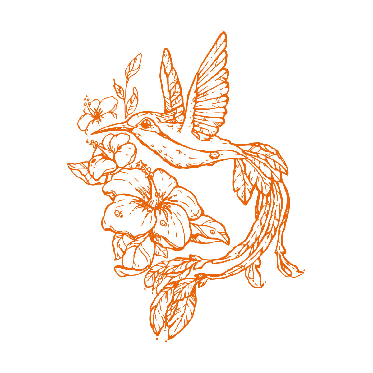 Lettering Decals Beautiful Little Bird Colibri Miraculous Flowers Glass Stickers