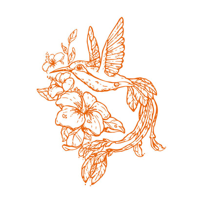 Lettering Decals Beautiful Little Bird Colibri Miraculous Flowers Glass Stickers